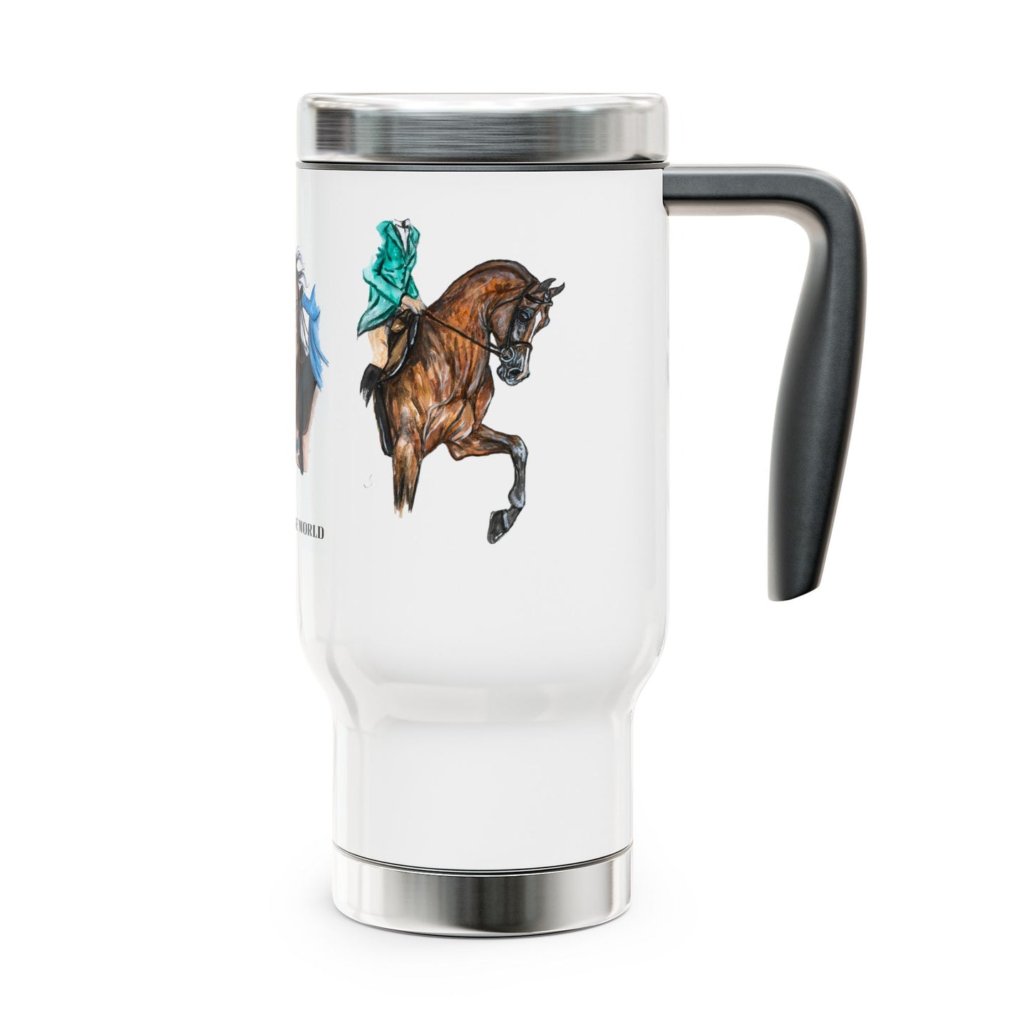14 oz Stainless Steel Arabian Horse Performance Travel Mug