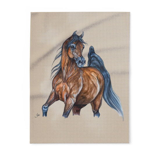 Arabian Stallion Fleece Blanket