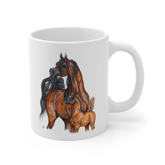 Arabian Mare and Foal Mug