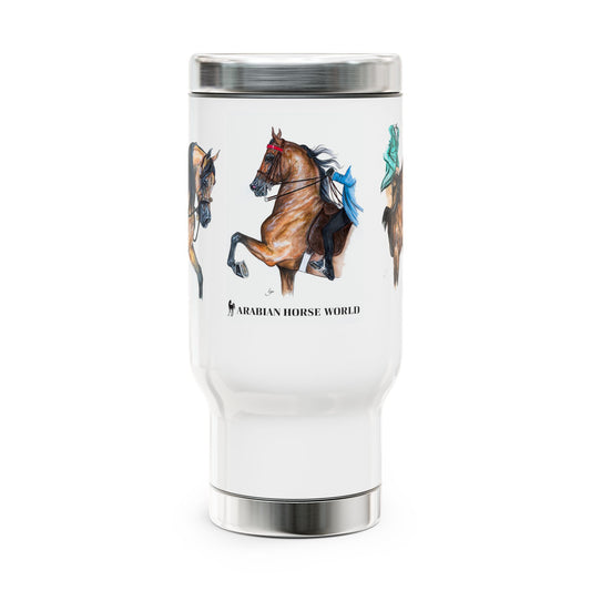 14 oz Stainless Steel Arabian Horse Performance Travel Mug